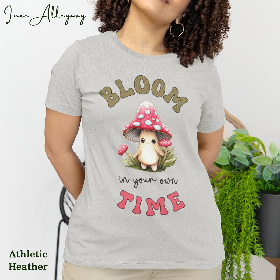 Life Scribbles - Mushroom Motivational Tshirt Athletic Heather