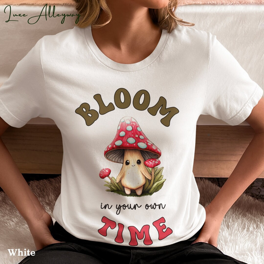 Life Scribbles - Mushroom Motivational Tshirt White