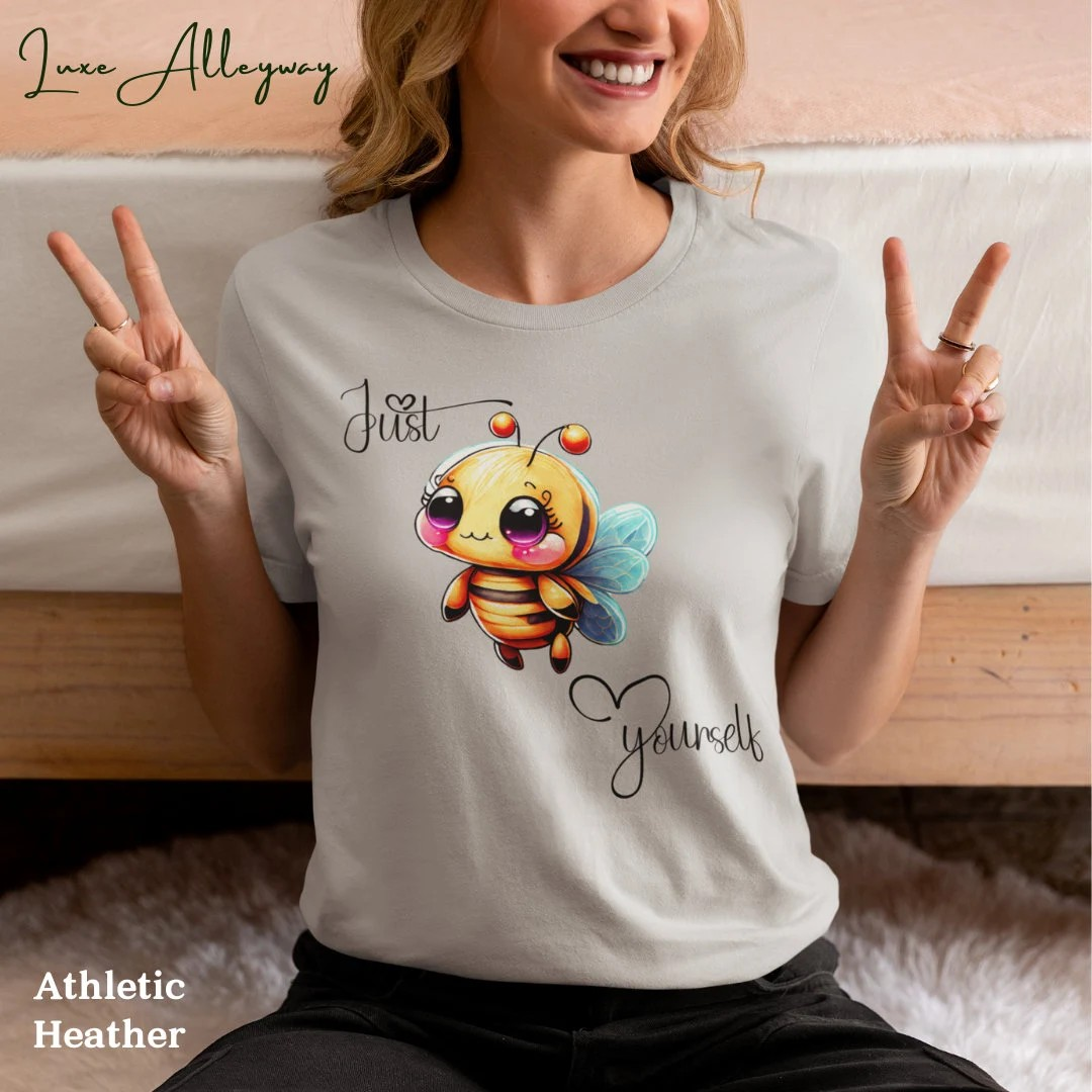 Life Scribbles - Athletic Heather - Nature T-shirts - Bee Confident