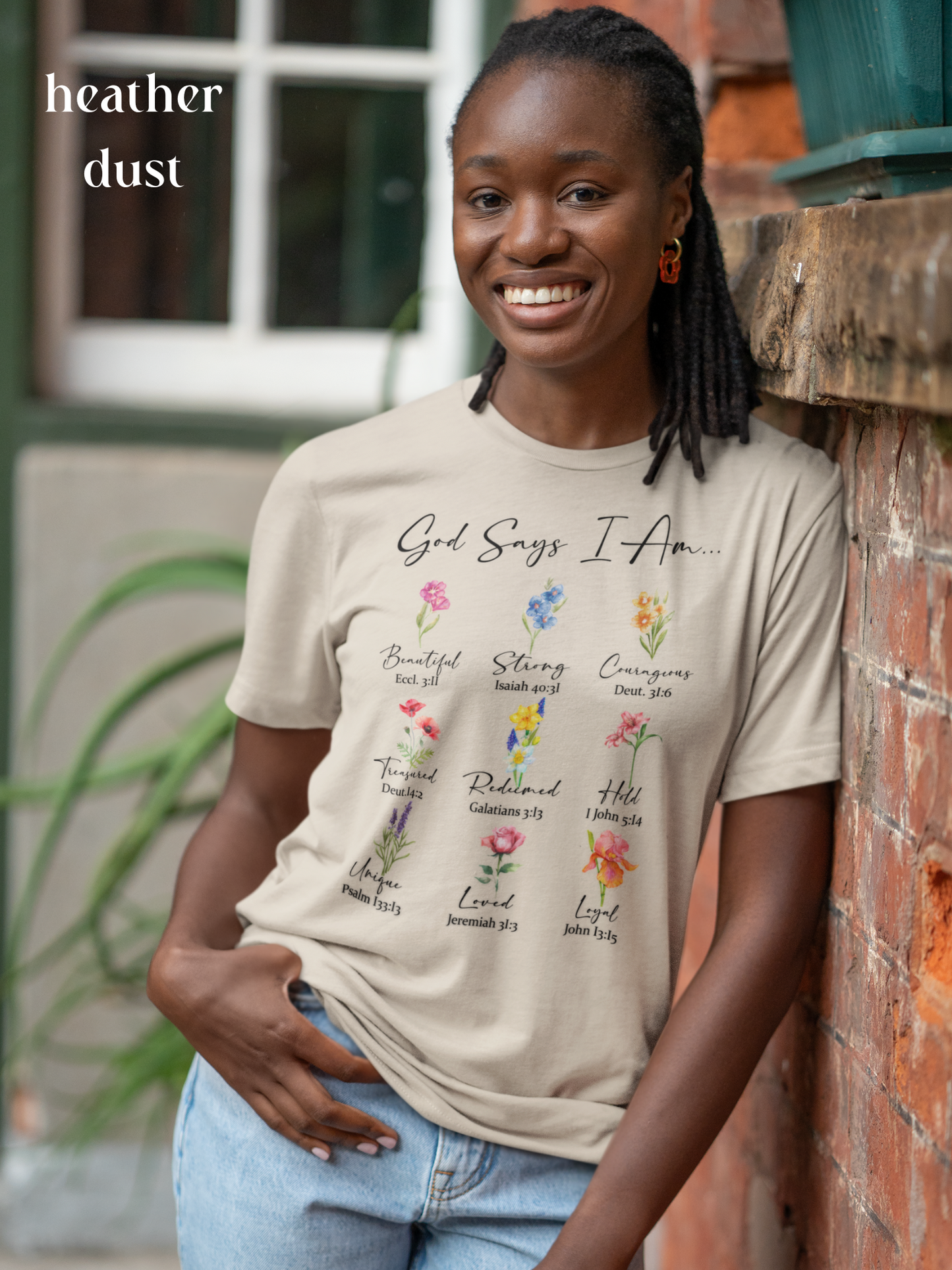 Life Scribbles - faith -bible verse - heather dust cream T-shirt