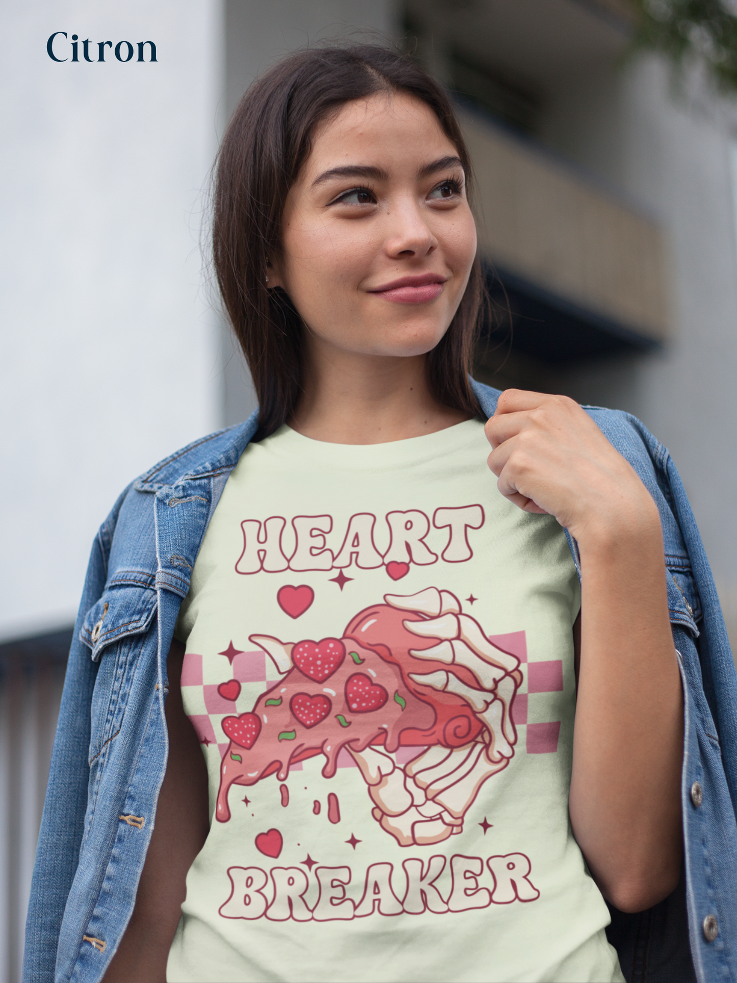 Life Scribbles - Heart Breaker Valentines day T-Shirt - Citron - Lemon