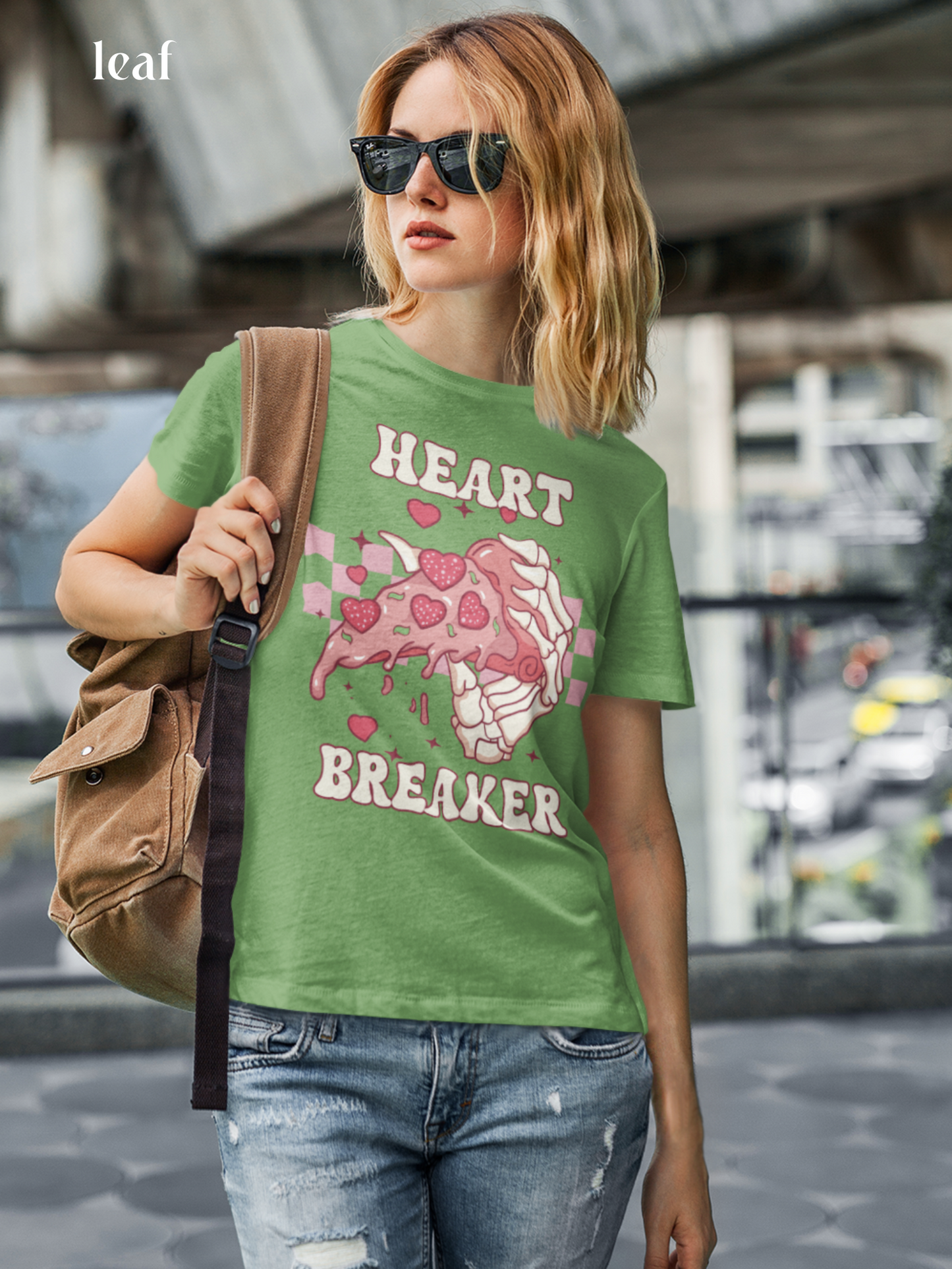 Life Scribbles - Heart Breaker Valentines day T-Shirt - Leaf Green