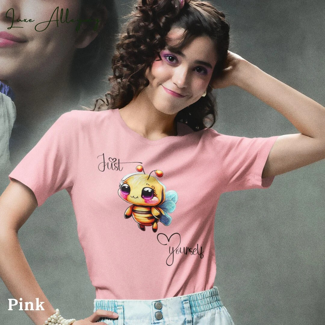 Life Scribbles - Pink - Nature T-shirts - Bee Confident