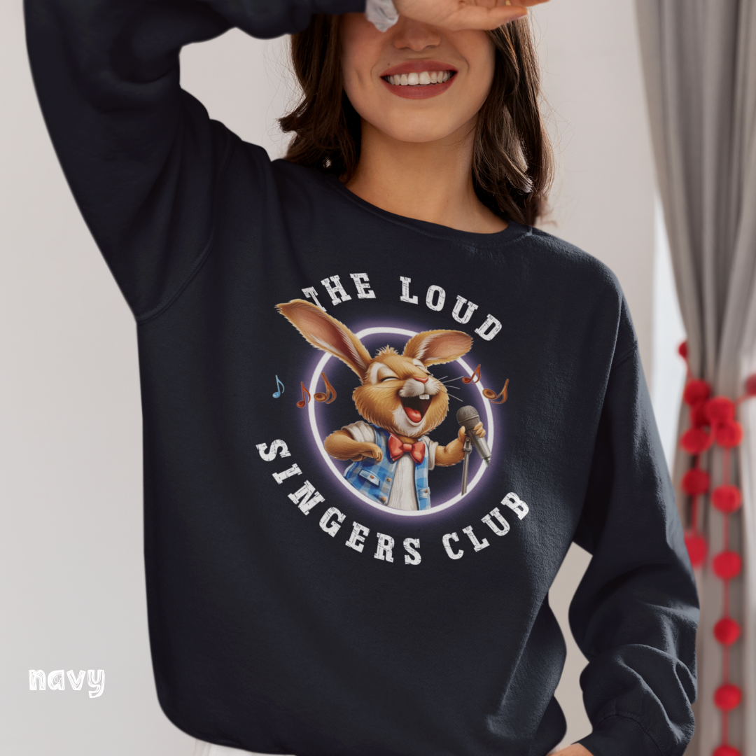 Life Scribbles - The Loud Singers Club - Navy Sweatshirt 