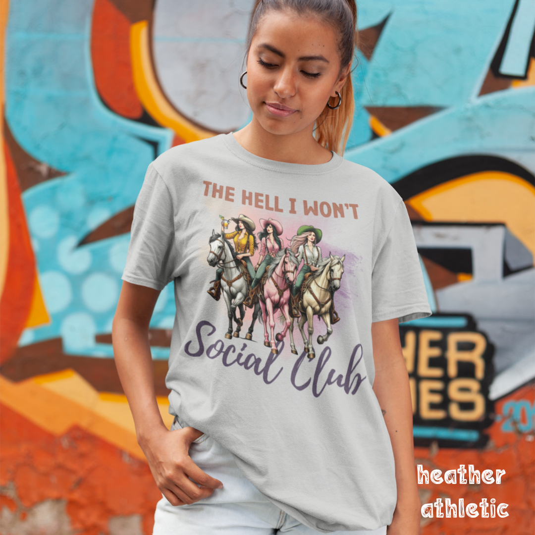 Life Scribbles - The hell I won't - Sarcastic T-shirt - Heather Athletic - Grey