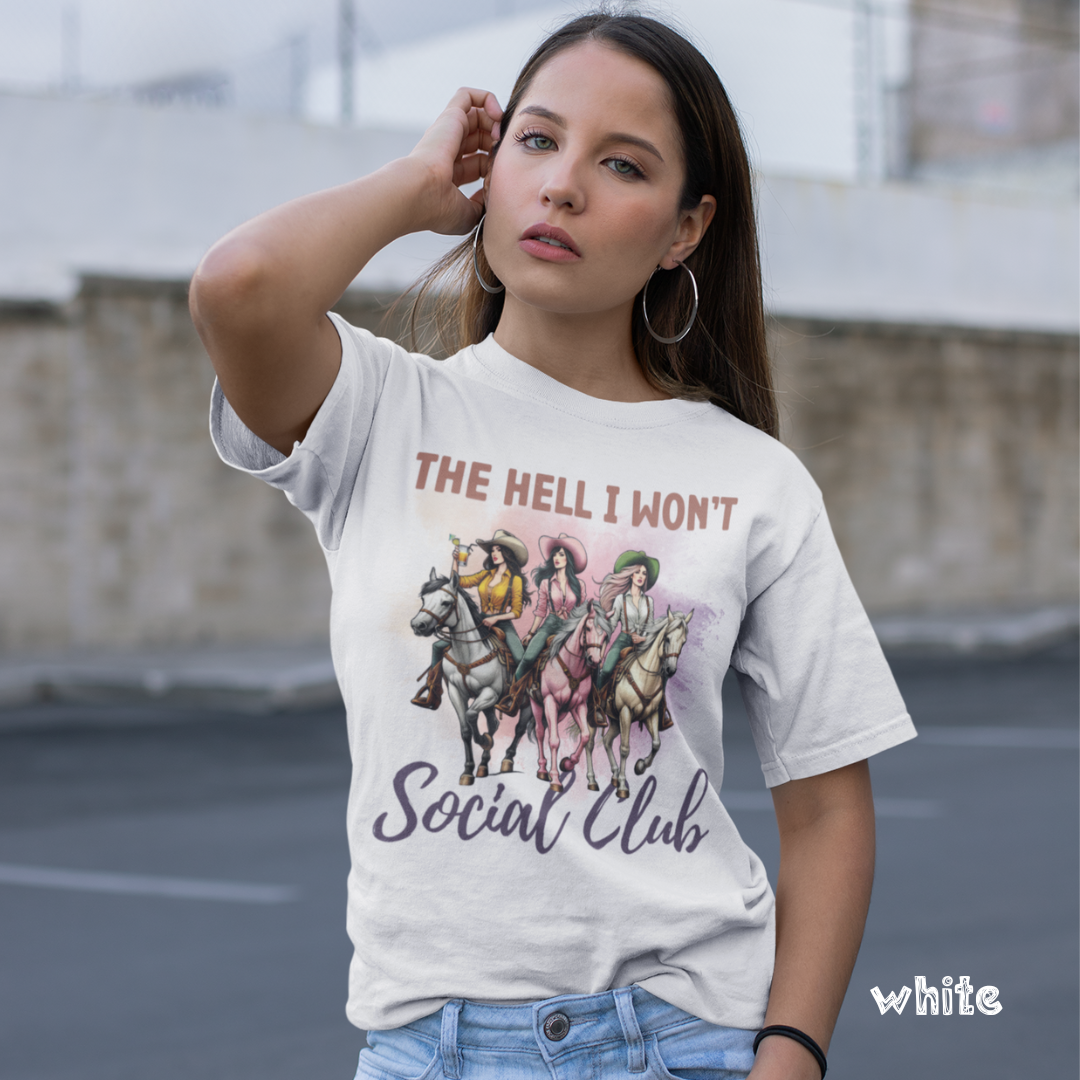 Life Scribbles - The hell I won't - Sarcastic T-shirt - White