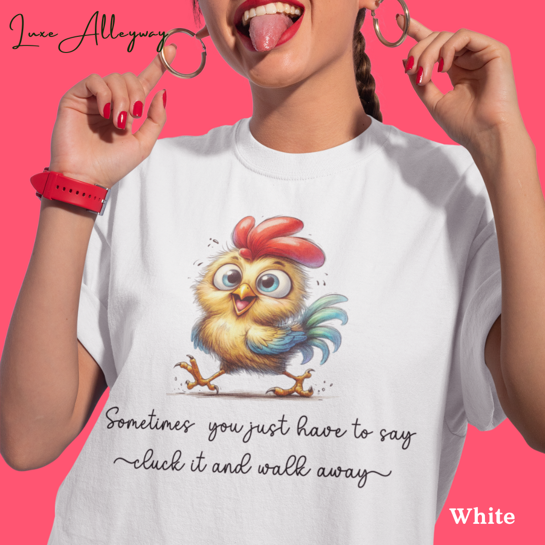 Life Scribbles -  Chuck Chick Sarcastic  - Motivational - Funny - T-shirt - White