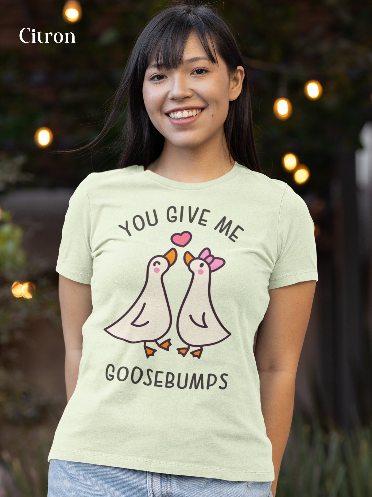 Life Scribbles - Valentines Goosebumps T-Shirt - Citron - Lemon