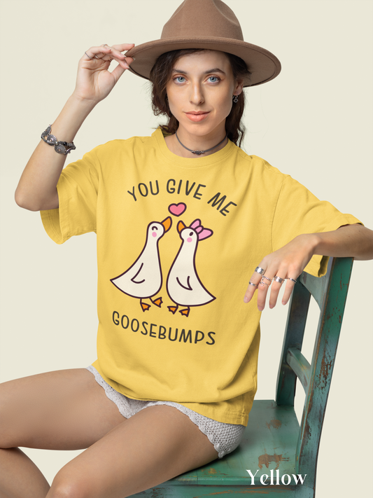 Life Scribbles - Valentines Goosebumps T-Shirt - Yellow